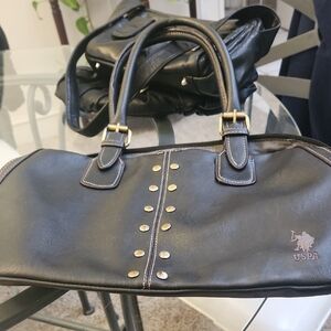 U.S. Polo Assn. Black leather bag